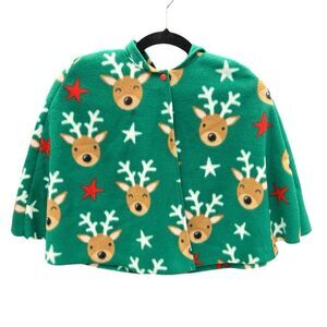 Carseat Cape With Hood Youth One Size Fits Most Ages 12mo-5yrs Reindeer